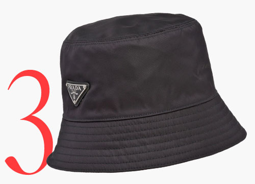 Photo: Prada logo bucket hat