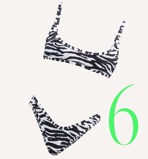 Photo: The Attico zebra print bikini